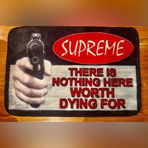 Custom Designed Supreme Red and Black Wall Hanging/Rug NEW